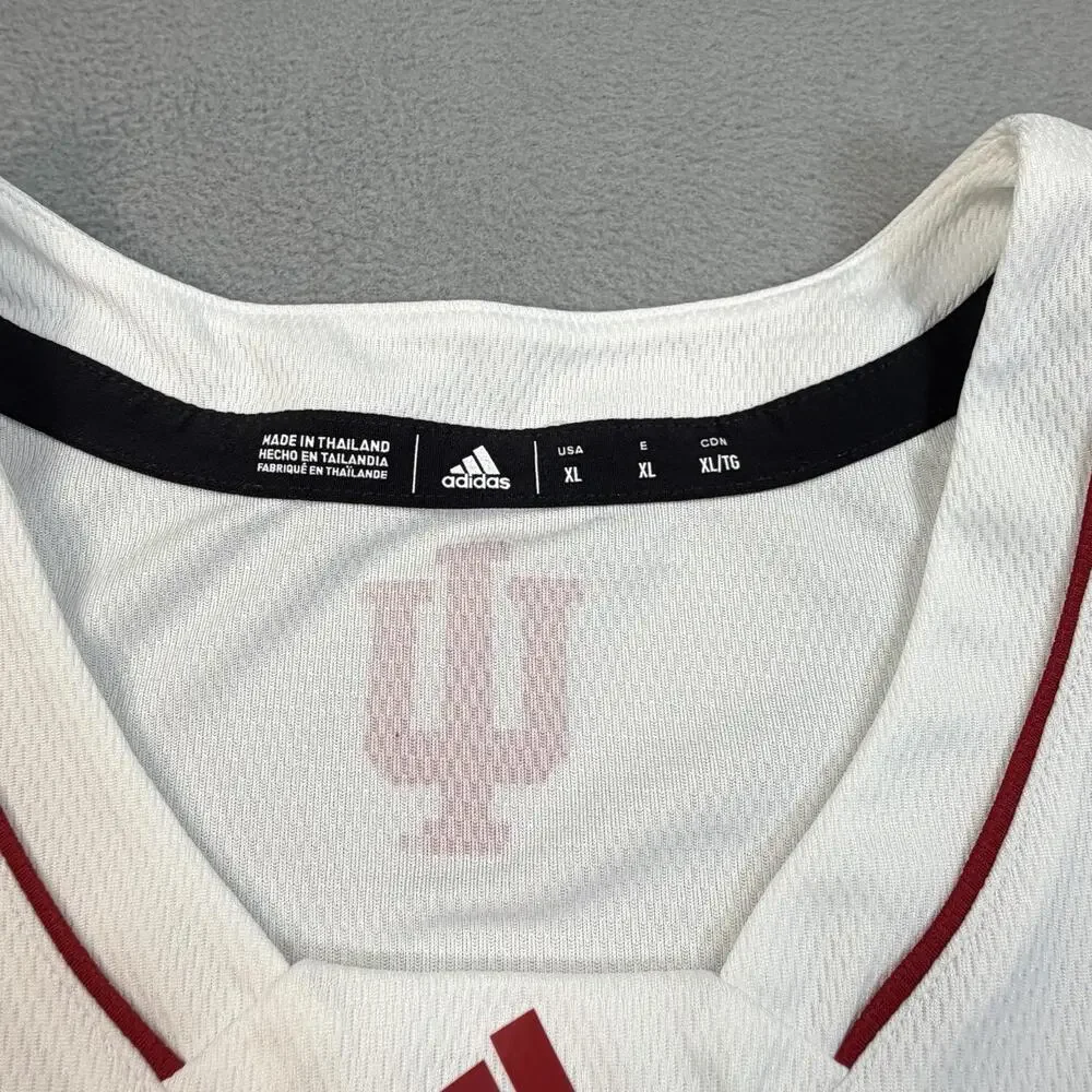 Indiana Hoosiers Jersey Mens XL White NCAA Basketball Adidas #1 IU